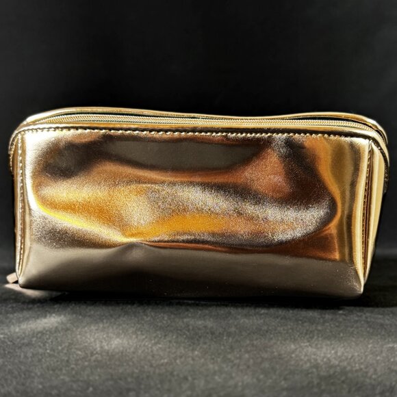 Lot of 2 La Mer Makeup Bags: 1 Metallic Gold & 1 Green - Picture 3 of 9